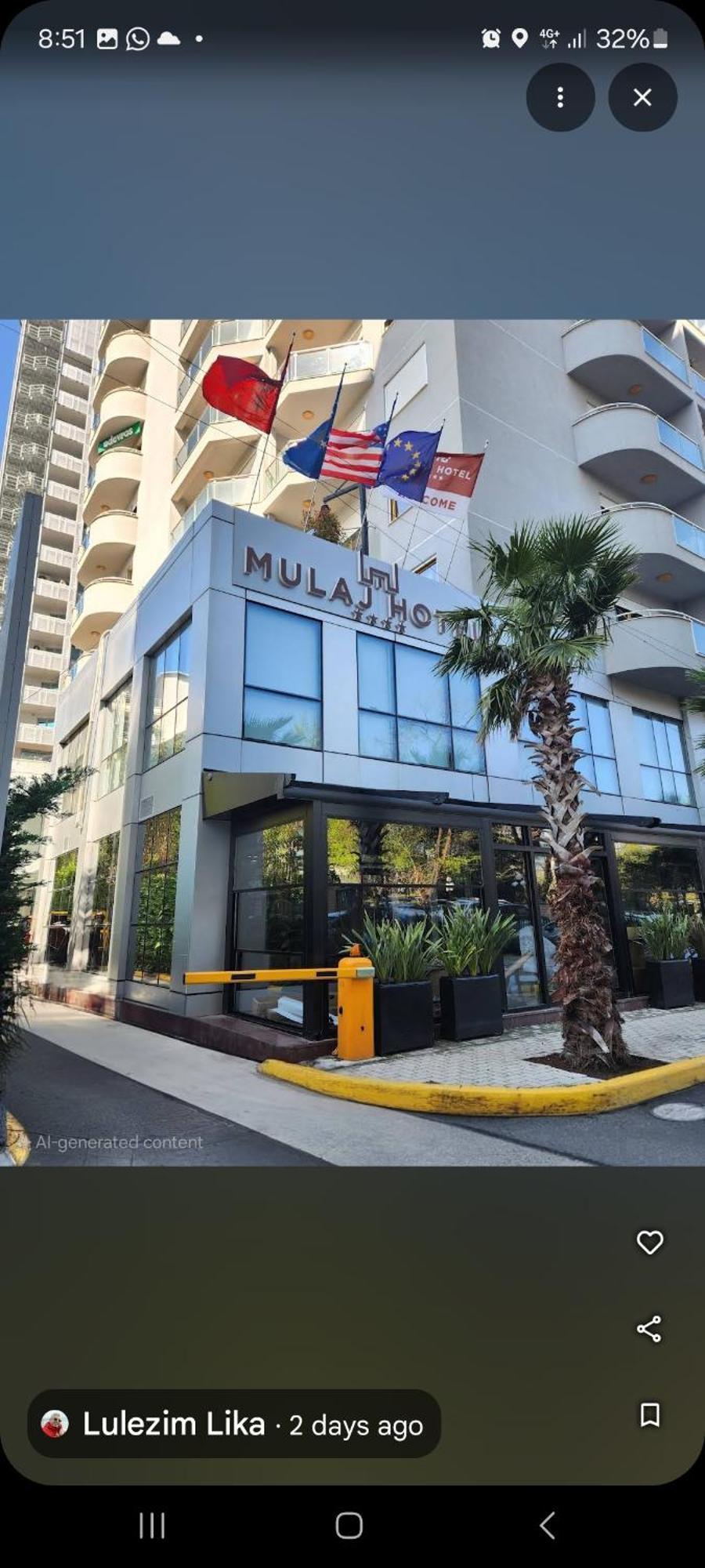 Mulaj Hotel ティラナ エクステリア 写真